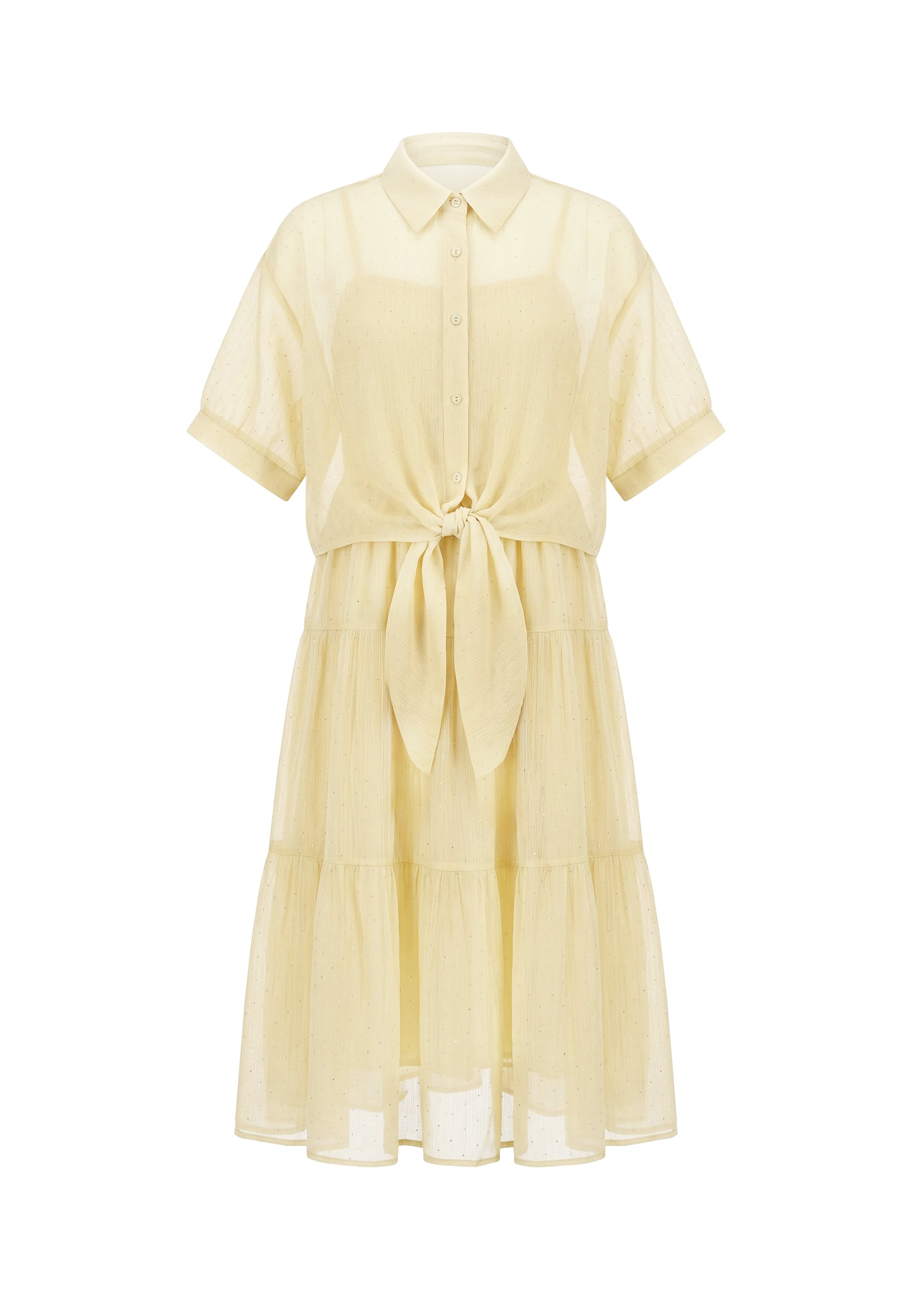 Robe usha BLACK LABEL en jaune : devant