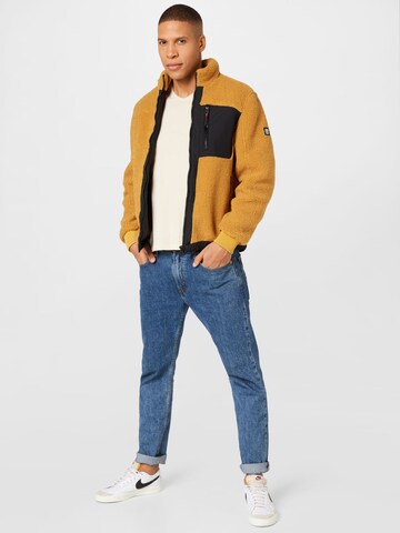 Petrol Industries Fleece Jacket in Beige