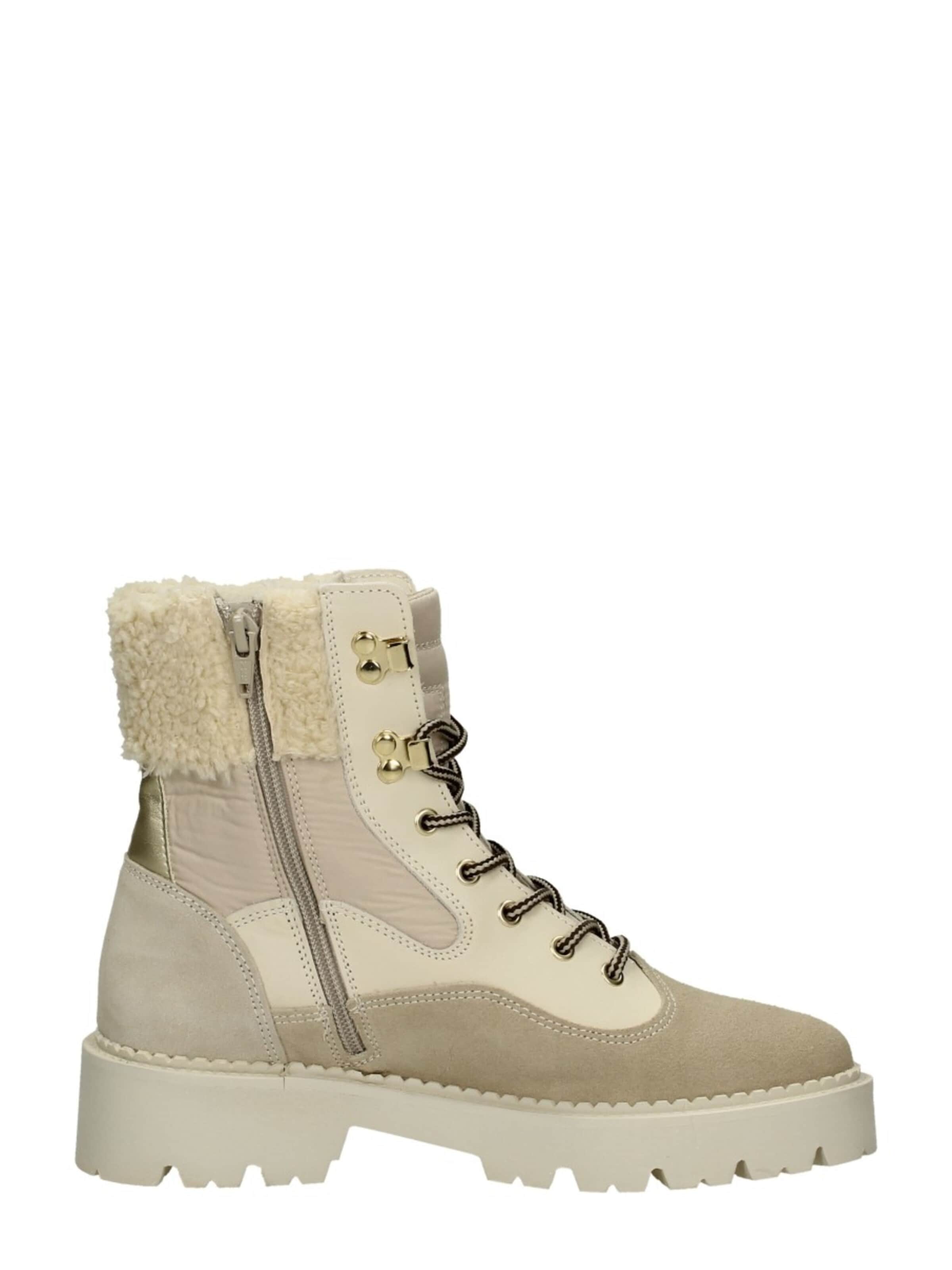 Tango Lace-Up Ankle Boots 'Bee Bold 61' in Beige