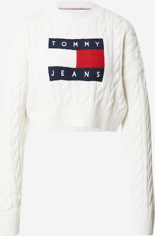 Tommy Jeans Sweater in White: front