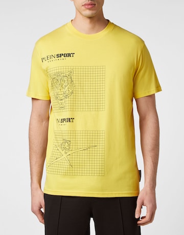 Maglietta 'Tiger' di Plein Sport in giallo: frontale