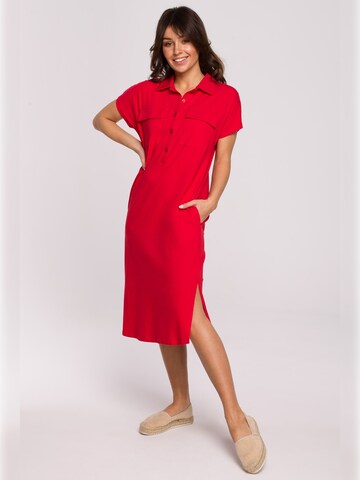 BeWear - Vestido camisero en rojo