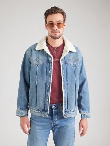 LEVI'S ® Overgangsjakke 'Western Sherpa Trucker Jacket' i blå: forside