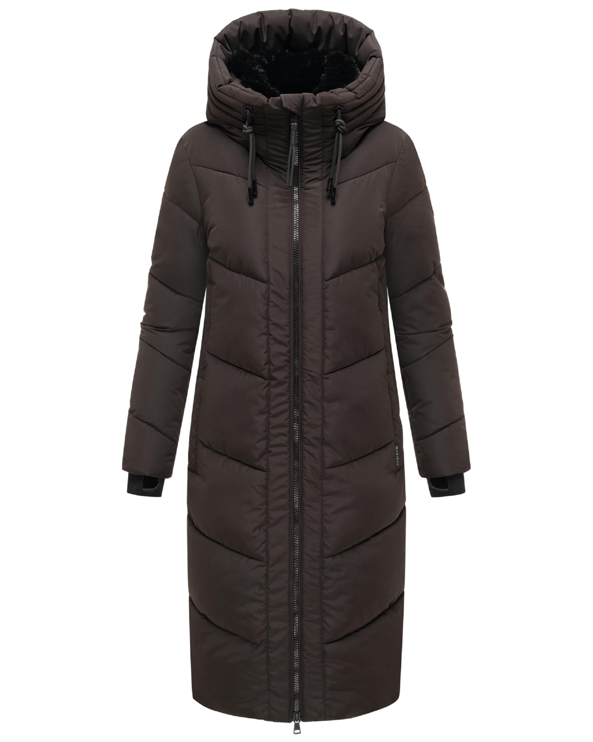 Manteau d’hiver ' Nadaree XVI ' MARIKOO en marron : devant