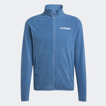 ADIDAS TERREX Funktionsfleecejacke 'Ess' in Blau: Vorderseite