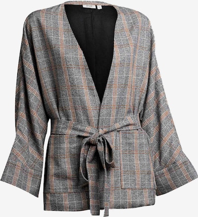 Eyd Clothing Kimono ' Chija ' in graumeliert / dunkelorange / weiß, Produktansicht