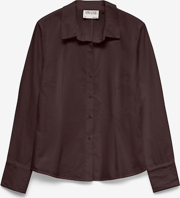 Chemisier 'AWUms' VERO MODA en marron : devant