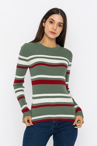 Basics and More Sweater in Green: front