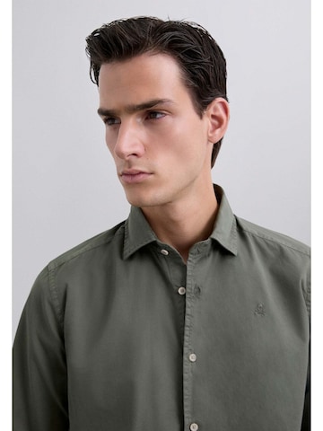 Scalpers Rovný strih Košeľa 'Seatle' - Zelená