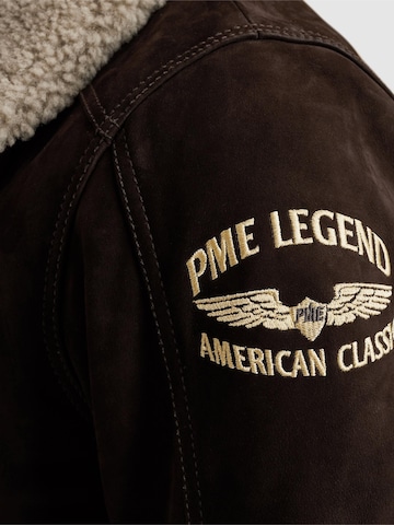 PME Legend - Chaqueta de entretiempo 'Greenville Fur leather jacket' en marrón