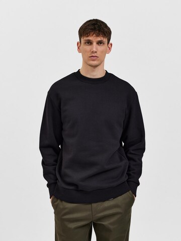 SELECTED HOMME Sweatshirt 'Hoffman' in Black: front