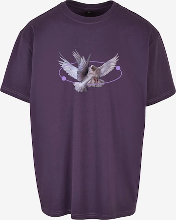 Mister Tee T-shirt 'Vive la Liberte' i lila: framsida