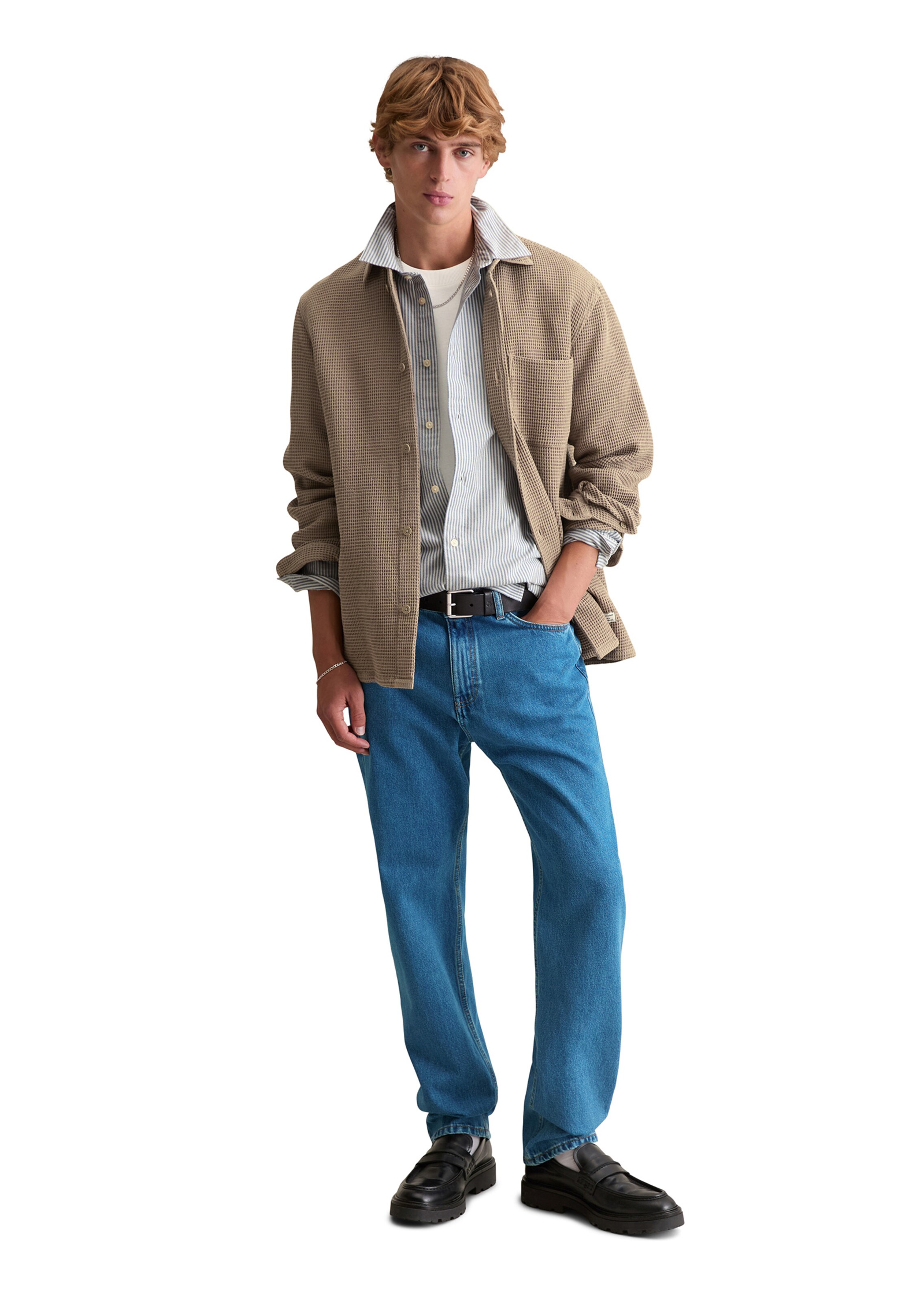 Marc O'Polo DENIM Regular fit Overhemd in Bruin