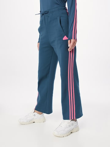 ADIDAS SPORTSWEAR Loose fit Workout Pants 'Future Icons 3-Stripes' in Blue: front