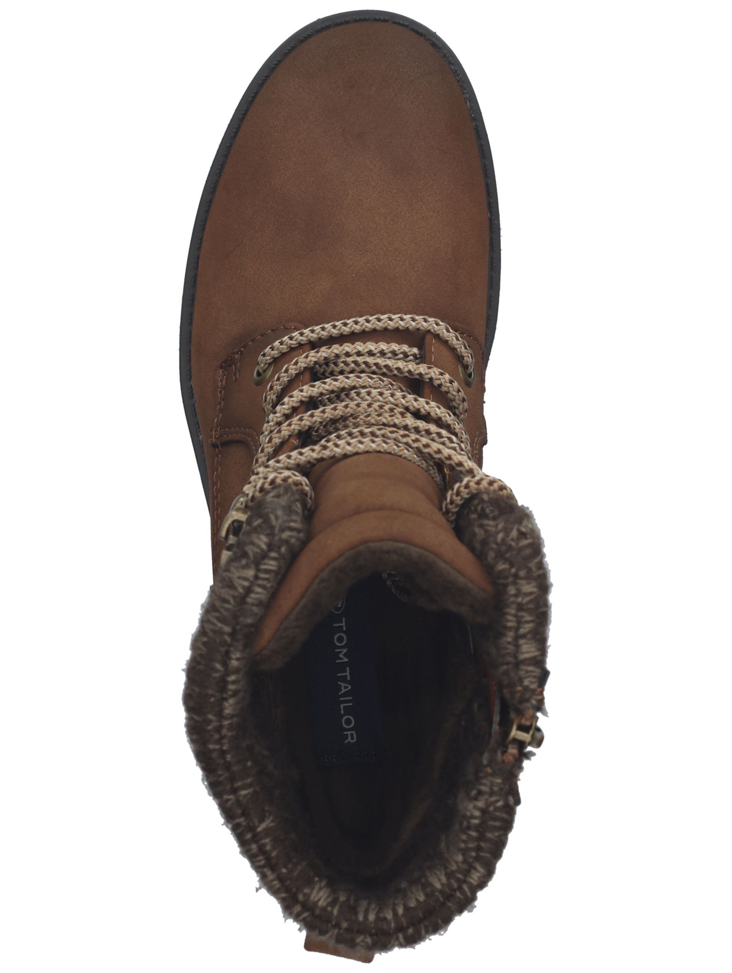 Bottines à lacets TOM TAILOR en marron