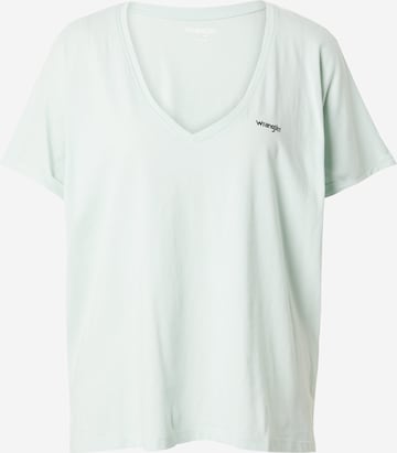 WRANGLER T-shirt 'DRAPEY' i grön: framsida