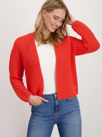 monari Gebreid vest in Rood: voorkant