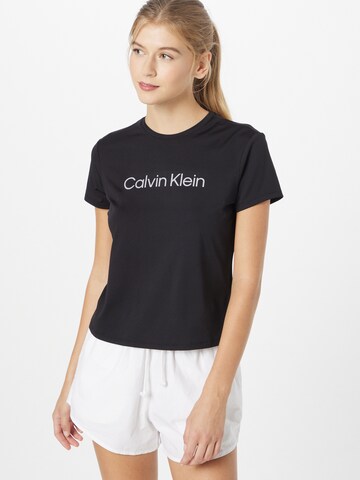 T-shirt fonctionnel Calvin Klein Sport en noir : devant