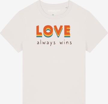 T-shirt 'Love always wins' Watapparel en blanc : devant