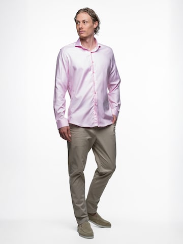Coupe slim Chemise business 'Twill' Vercate en rose
