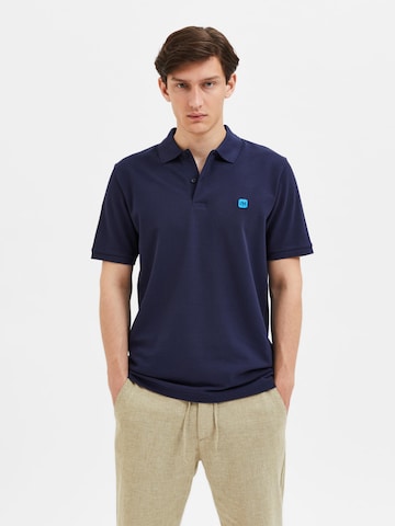 SELECTED HOMME Poloshirt 'Dante' in Blau: predná strana