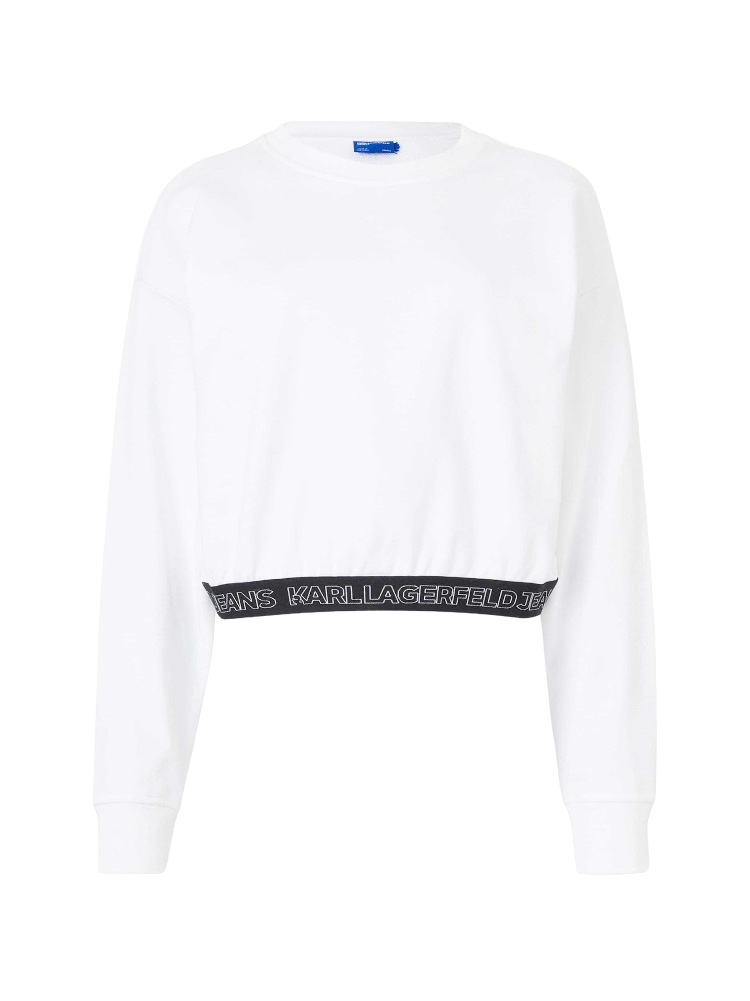 KARL LAGERFELD JEANS Sweater majica u crna / bijela, Pregled proizvoda