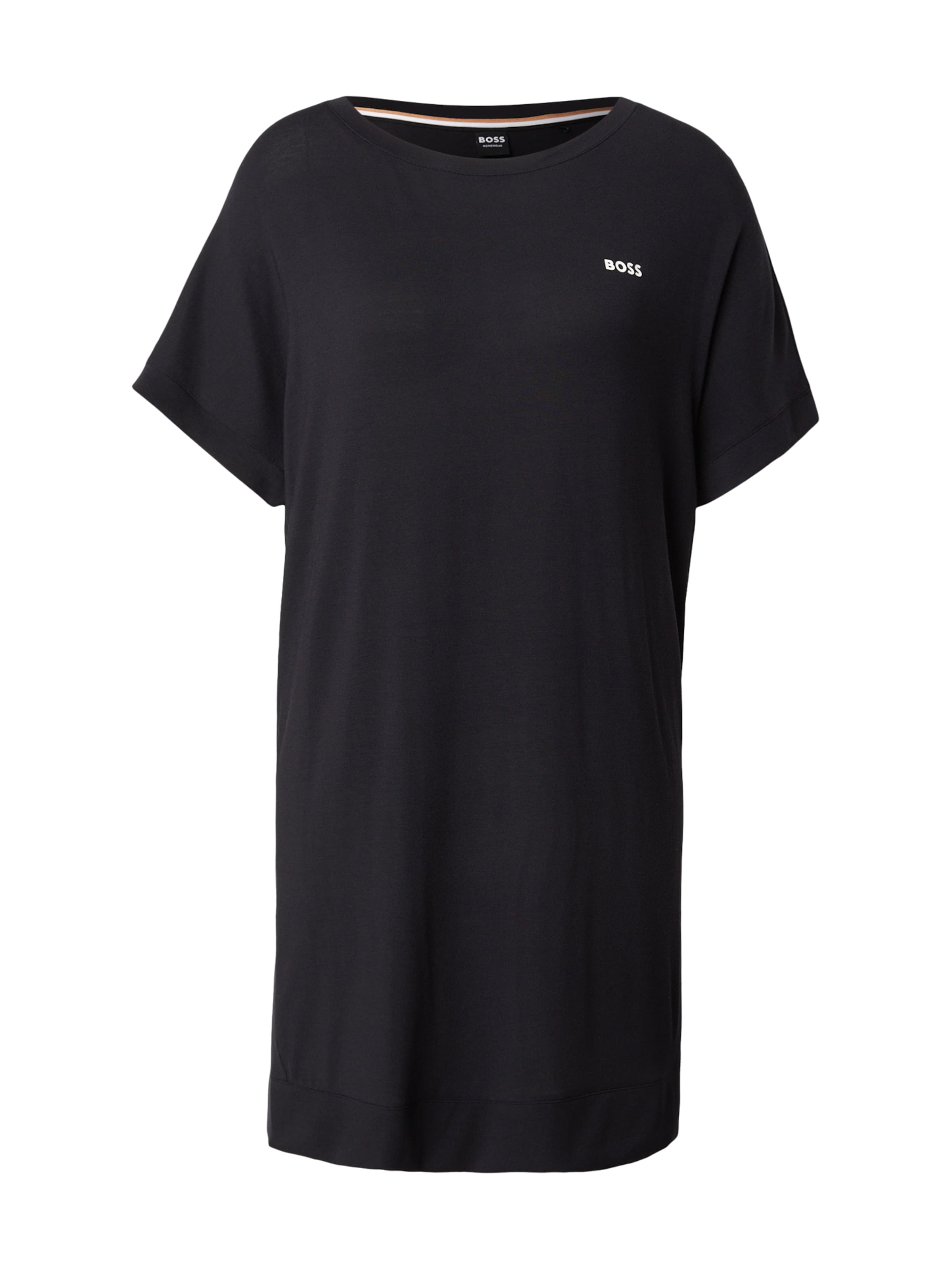 Chemise de nuit BOSS en noir : devant