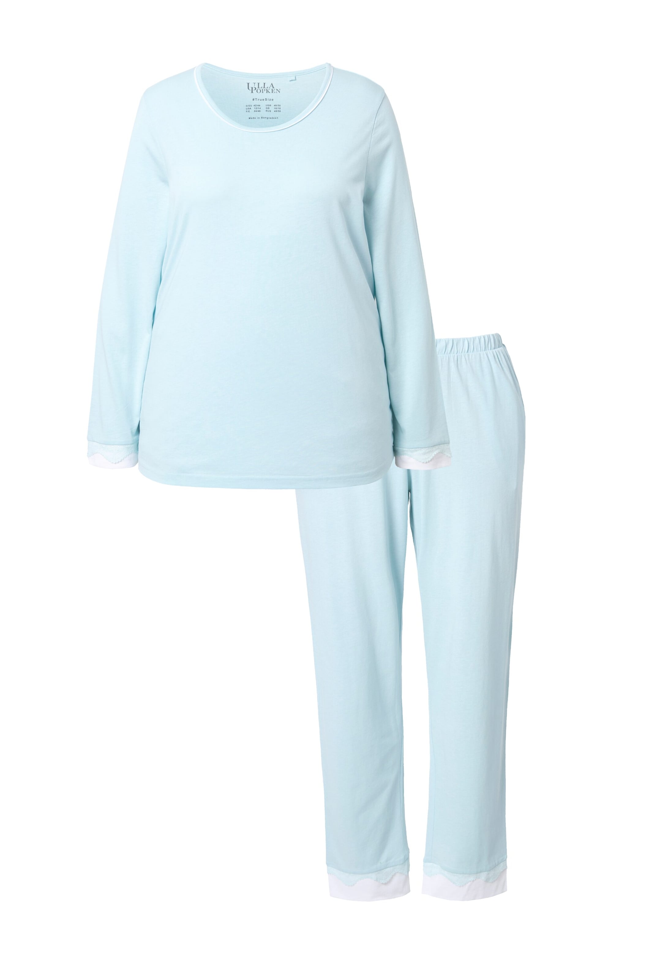 Ulla Popken Pyjama in Blauw: voorkant