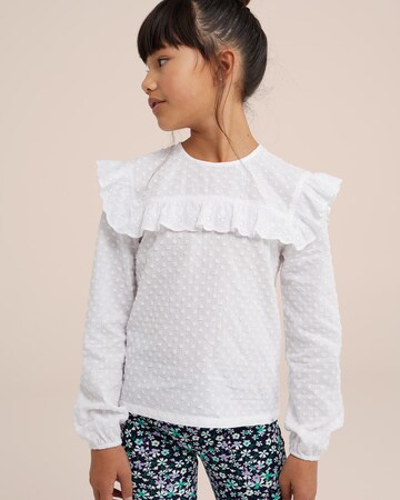 WE Fashion Blouse in Wit: voorkant