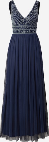 LACE & BEADS Společenské šaty 'Kreshma' – modrá: přední strana