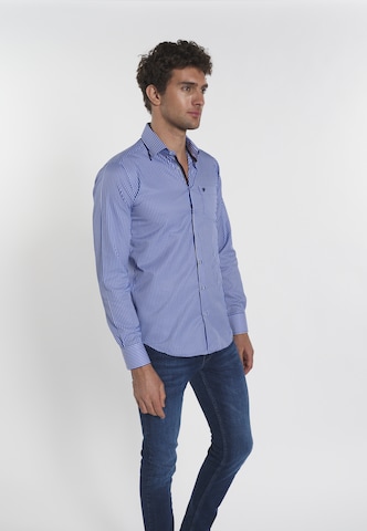 DENIM CULTURE Regular fit Button Up Shirt 'ALEXANDER' in Blue