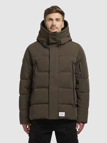 khujo Winterjas 'Tato' in Groen: voorkant