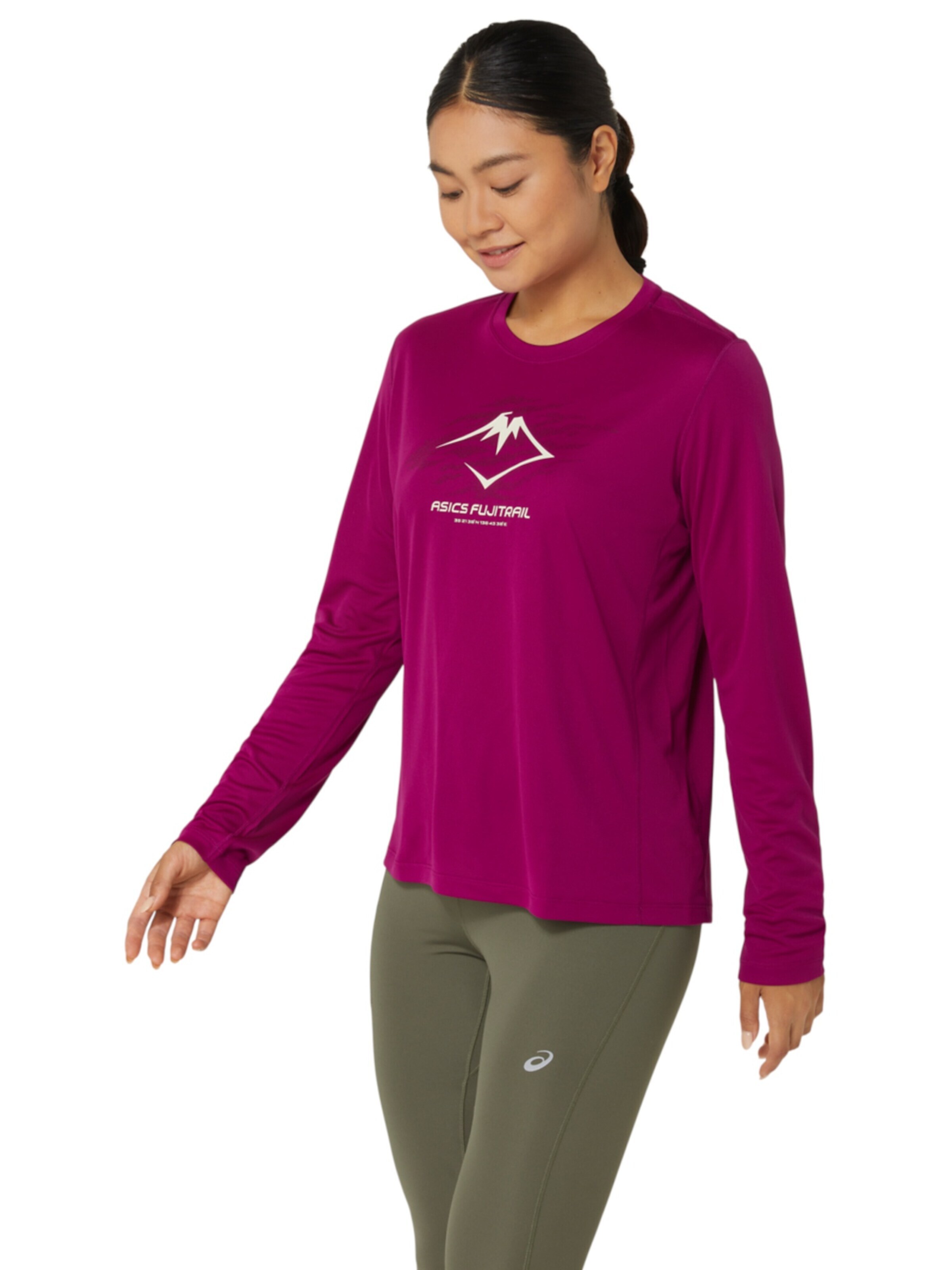 ASICS Shirt 'Fujitrail Logo LS' in Purple