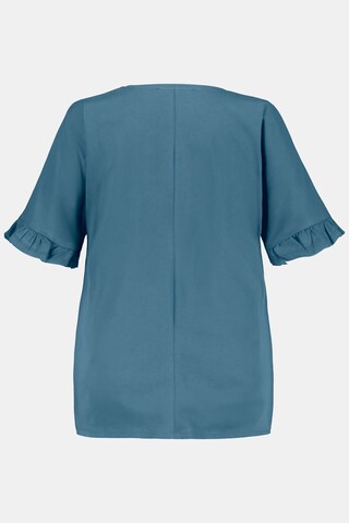 Ulla Popken T-Shirt (GOTS) in Blau