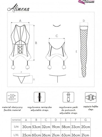 Livco Corsetti Negligee 'Alimena Weihnachts Set' in Red