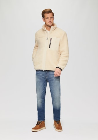 s.Oliver Fleece Jacket in Beige