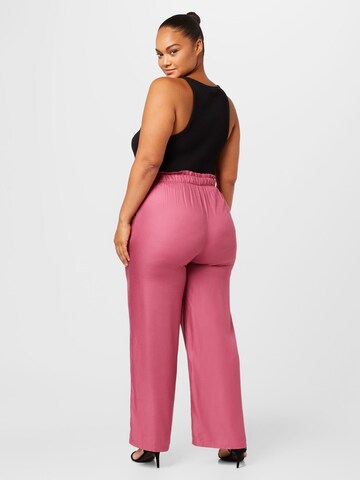 ONLY Carmakoma - Loosefit Calças 'CHANTAL' em rosa