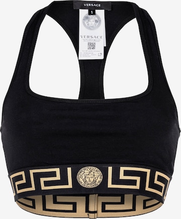 VERSACE Bralette Bra in Black: front