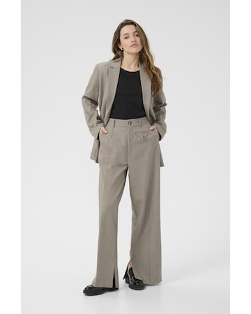 Regular Pantalon à plis 'Tilla' Kaffe en beige