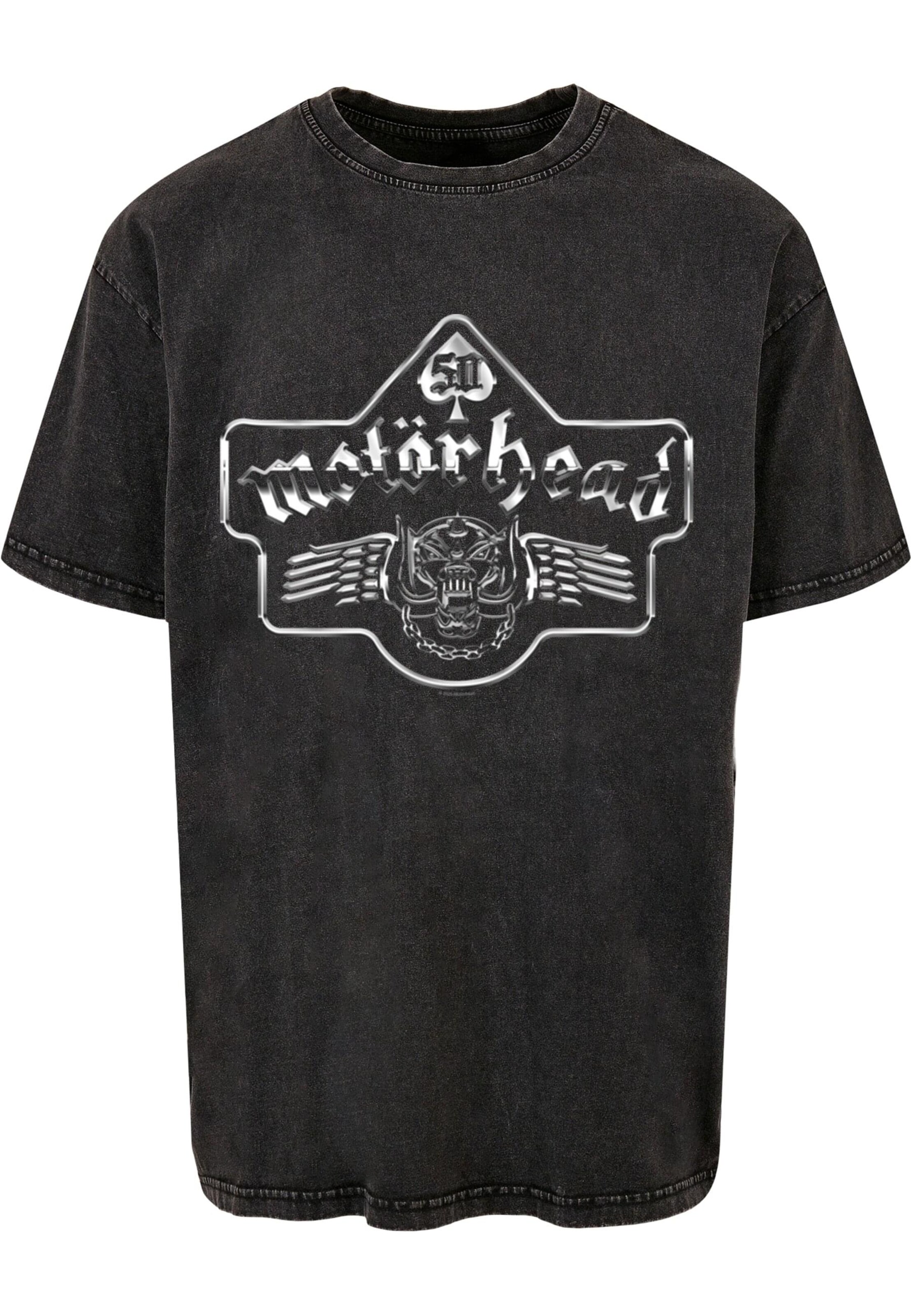 Merchcode Shirt 'Motorhead - 50th Ace Wings Chrome Emblem' in Black: front