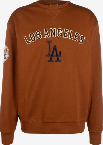 NEW ERA Sweatshirt 'MLB Los Angeles Dodgers' in Braun: predná strana