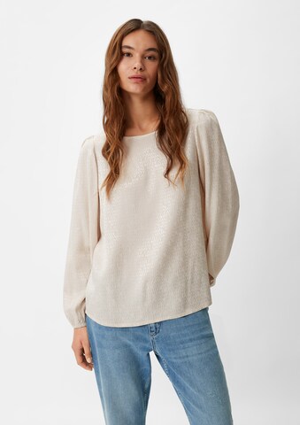 comma casual identity Blouse in Beige: voorkant