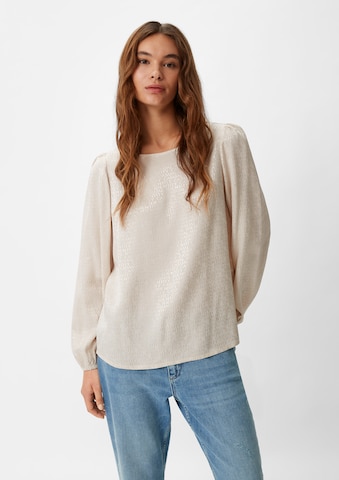 Chemisier comma casual identity en beige : devant