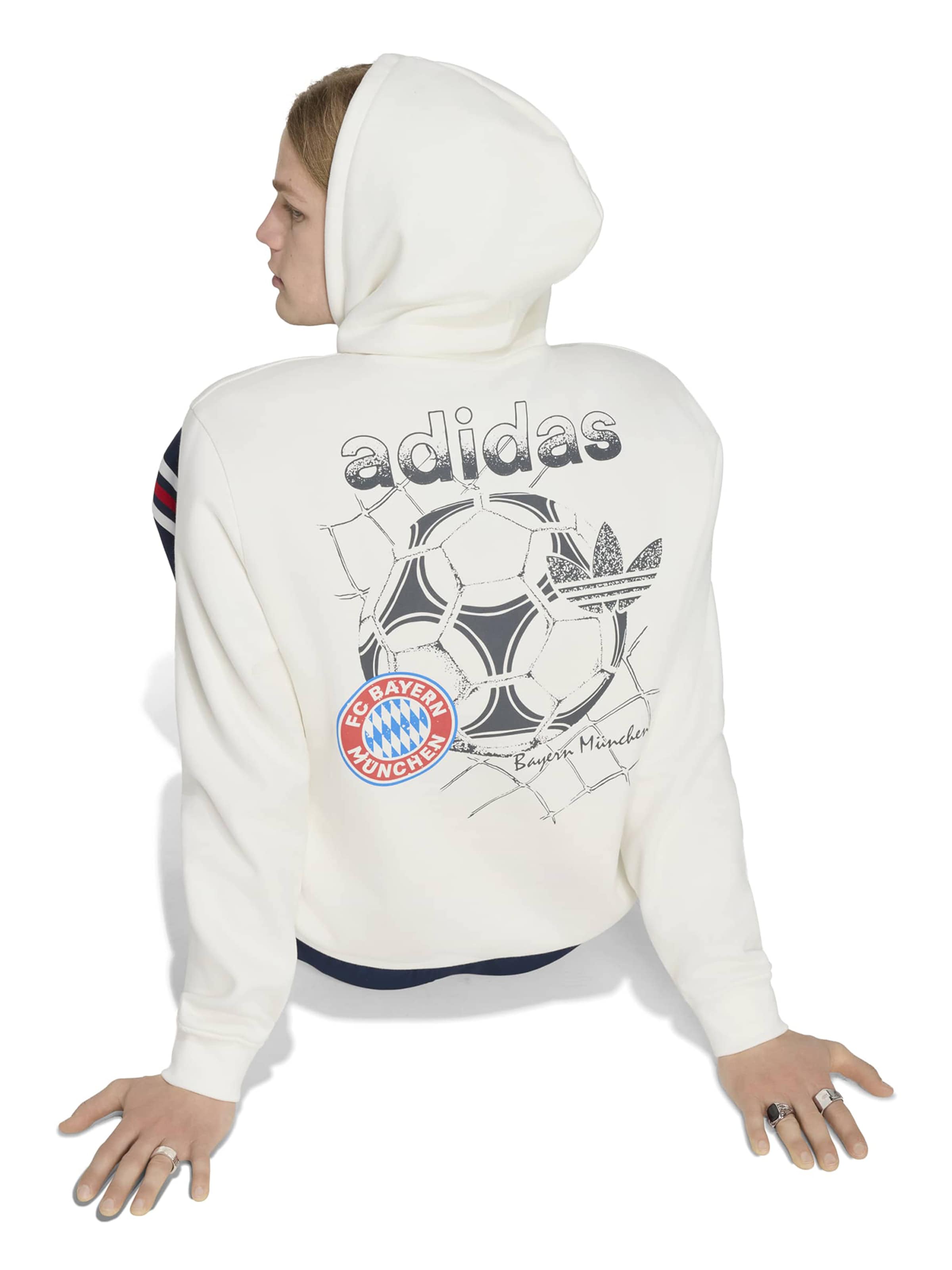 ADIDAS ORIGINALS Športna majica 'FCB' | bela barva