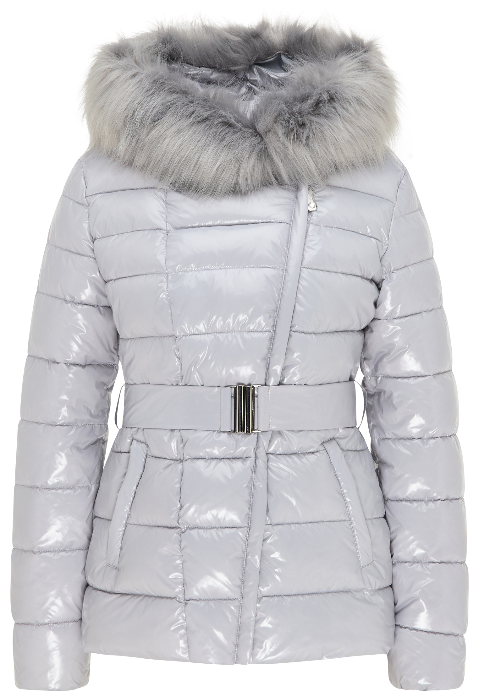 Abbigliamento Giacche faina Giacca invernale in Grigio Chiaro Abbigliamento Giacche faina Giacca invernale in Grigio Chiaro