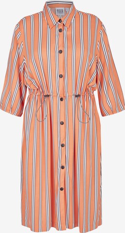 Rock Your Curves by Angelina K. Shirt Dress in Orange: front