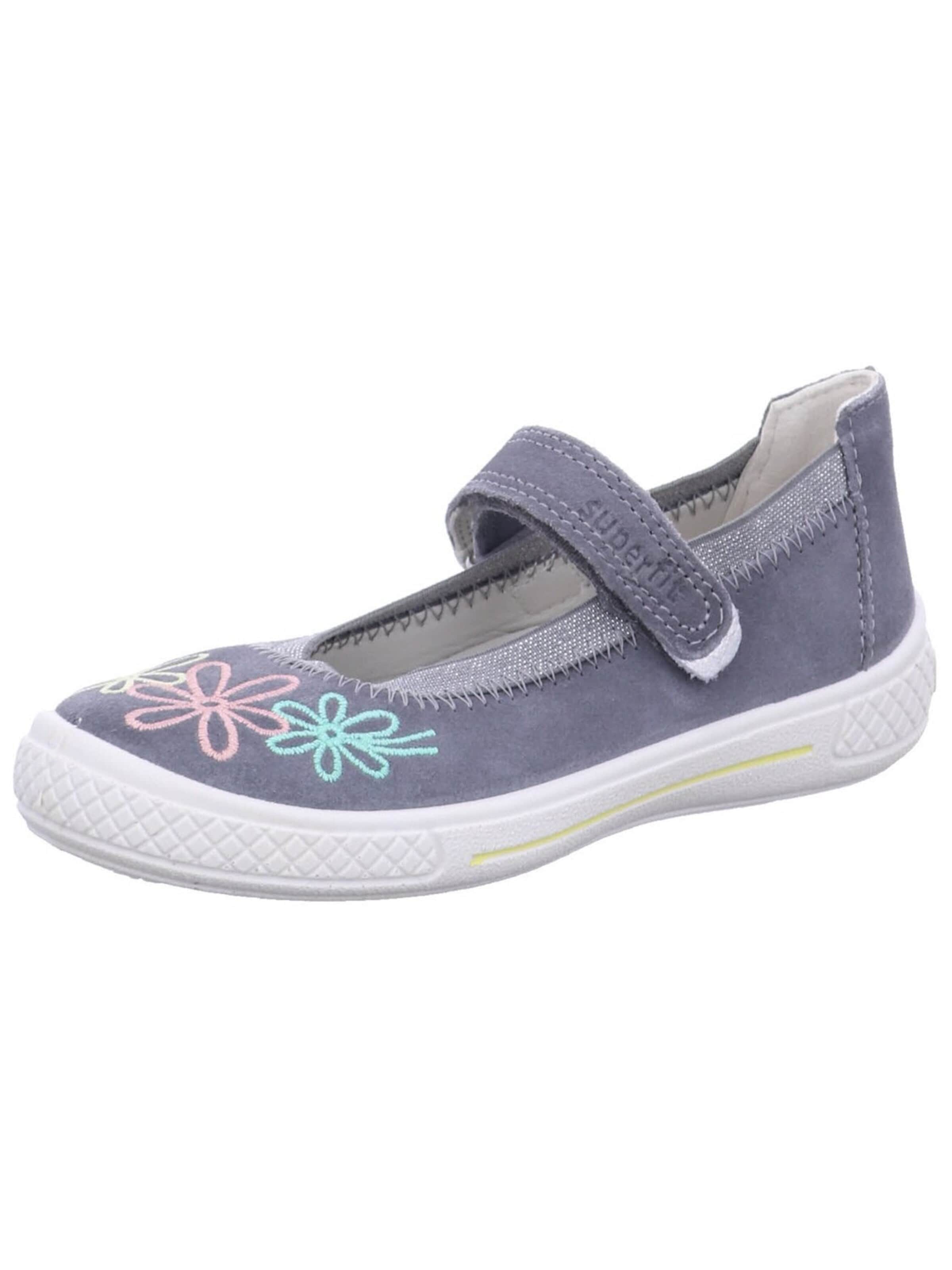 Ballerines 'Ballerina Mädchen 1-000095 2500 Echtleder in grau' SUPERFIT en gris : devant