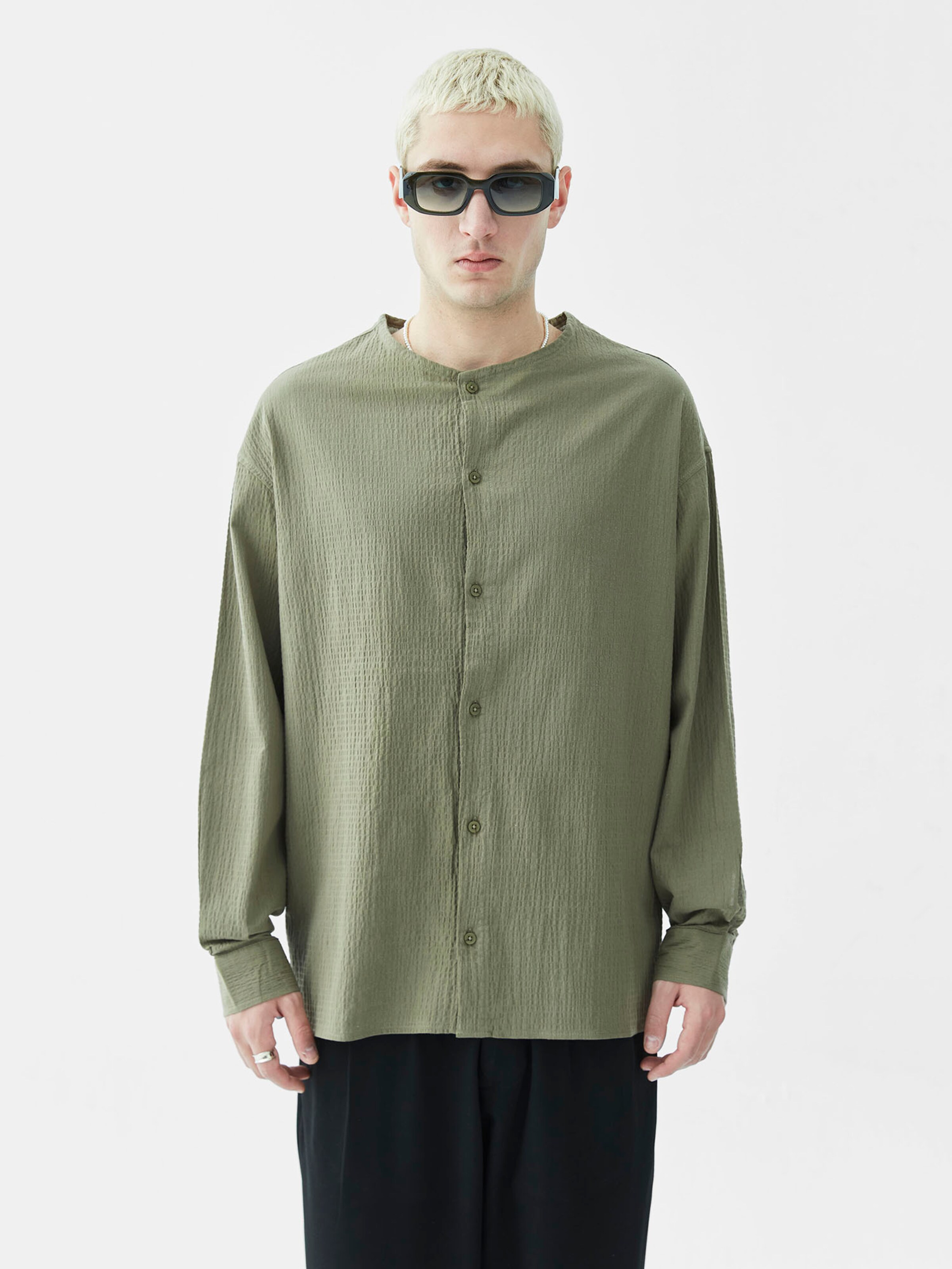 zaļš VAMOS CLO Komforta piegriezums T-Krekls: no priekšpuses