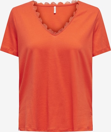 ONLY T-shirt 'DUFFY' i orange: framsida