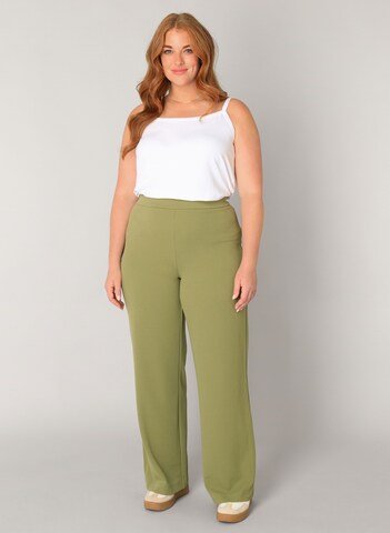 BASE LEVEL CURVY Loose fit Pants in Green